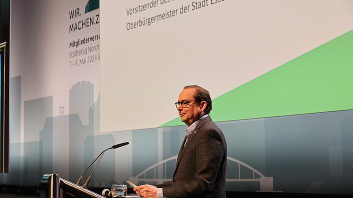 Rede des Vorsitzenden des Städtetages Nordrhein-Westfalen, Oberbürgermeister Thomas Kufen, Essen