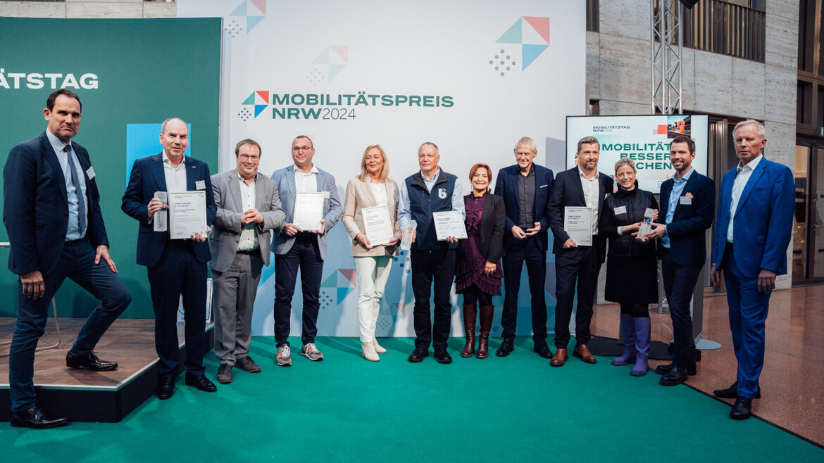 Alle Gewinner des Mobilitätspreis.NRW 2024. 