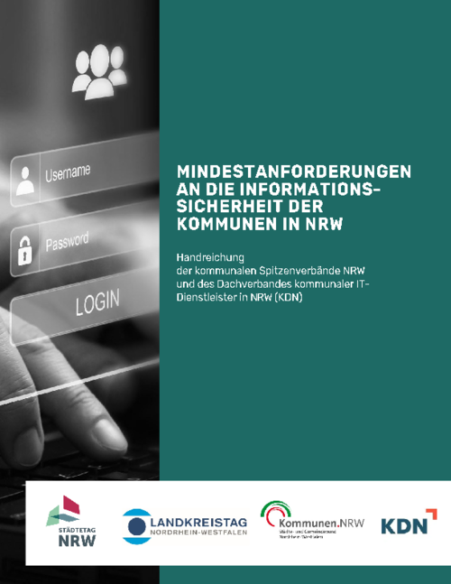Cover der Publikation Mindestanforderungen an die Informationssicherheit der Kommunen in NRW