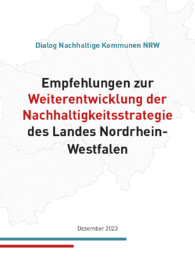 Cover des Papiers Kommunale Empfehlungen zur Weiterentwicklung der NRW-Nachhaltigkeitsstrategie