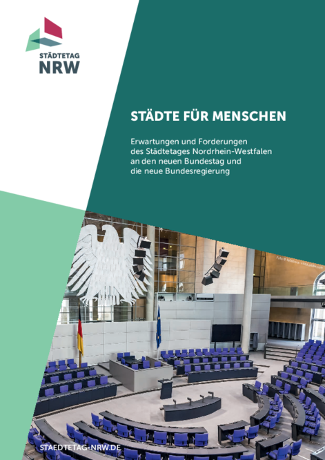 Cover der Publikation Städte für Menschen - Erwartungen und Forderungen an den neuen Bundestag und die neue Bundesregierung
