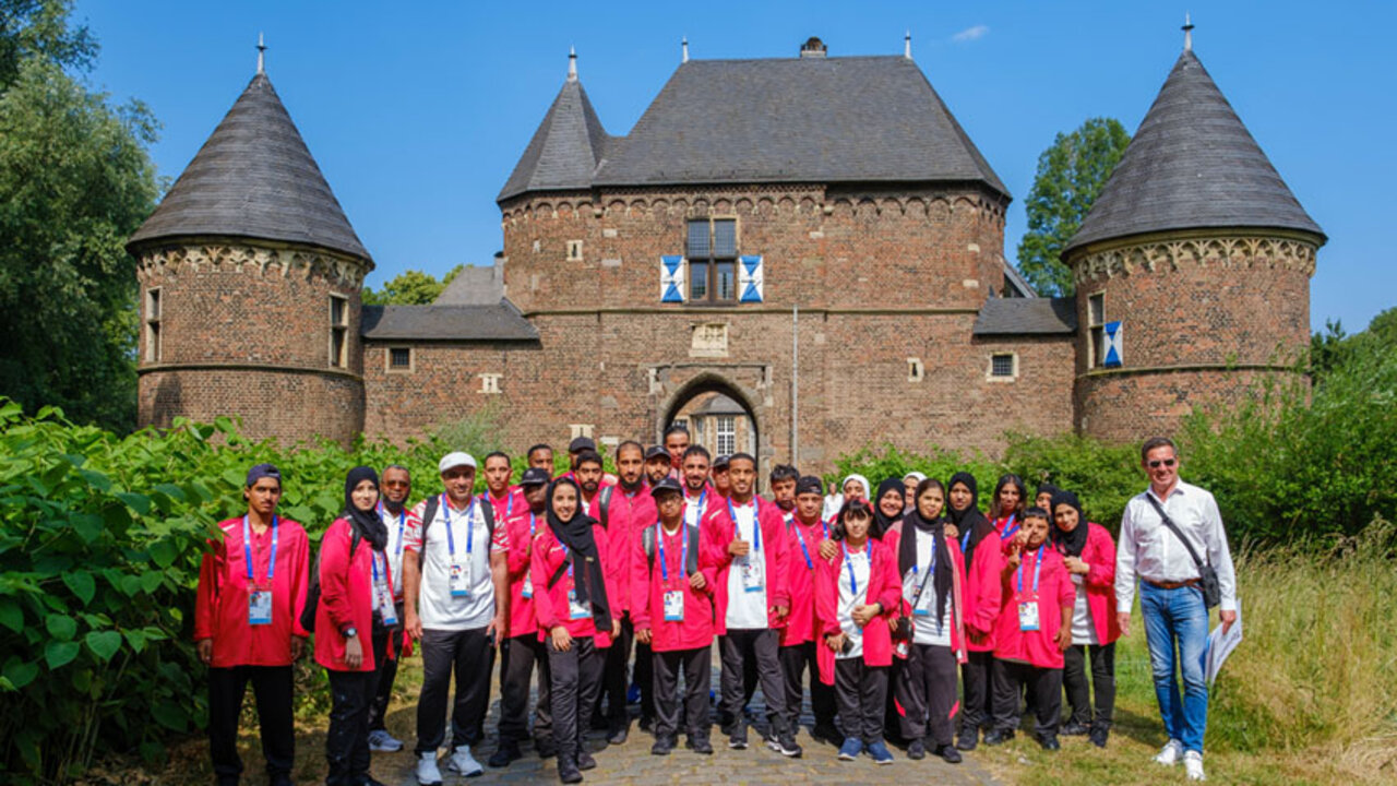 Ankunft der Delegation aus dem Oman auf der Burg Vondern in der Host Town Oberhausen.