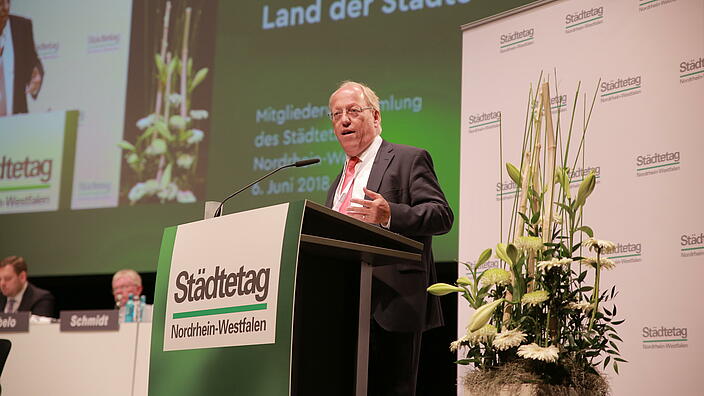 Rede des bisherigen Vorsitzenden des Städtetages NRW, Pit Clausen, Oberbürgermeister der Stadt Bielefeld